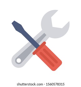 Household Devices flat icons for repairing & wrench