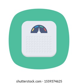 Household Devices flat icons for scale & dieting