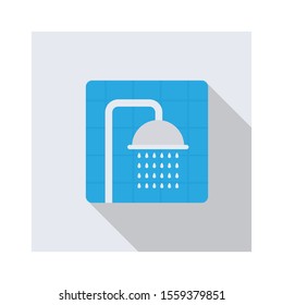 Household Devices flat icons for shower & bathroom