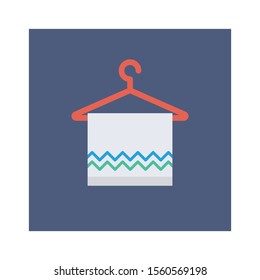 Household Devices flat icons for towel & hanging