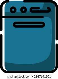 Lavavajillas domésticas, ilustración, vector sobre fondo blanco.