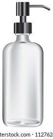 Household dispenser for liquid soap. Vector illustration.