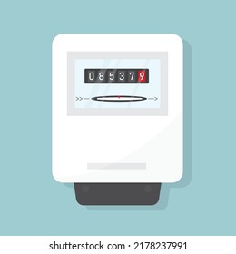 medidor de electricidad doméstico, concepto de aumento de los precios de la electricidad- ilustración vectorial