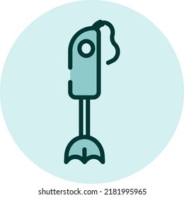 Household electronics blender, illustration, vector on a white background.