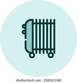 Household electronics heater, illustration, vector on a white background.