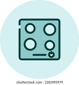 Household electronics kitchen stove, illustration, vector on a white background.