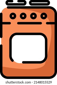 Household electronics oven , illustration, vector on a white background.