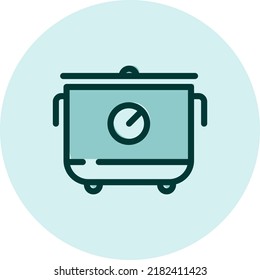 Household electronics rice cooker, illustration, vector on a white background.