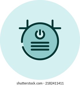 Household electronics robot vacuum, illustration, vector on a white background.