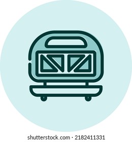 Household electronics sandwich maker, illustration, vector on a white background.