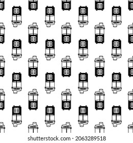 Household food machine pattern seamless background texture repeat wallpaper geometric vector