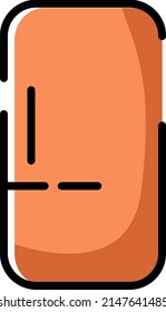 Household fridge, illustration, vector on a white background.