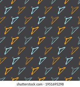 Ropa de colgador para el hogar Vector de arte gráfico Patrón sin soldadura se puede utilizar para el diseño de fondo y de ropa