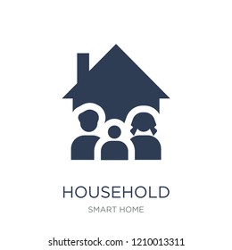 Household icon. Trendy flat vector Household icon on white background from smart home collection, vector illustration can be use for web and mobile, eps10