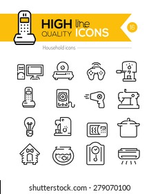 Household icons line series