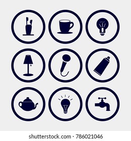 household icons set
