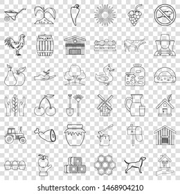 Household icons set. Outline style of 36 household vector icons for web for any design