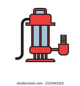 A Household (industrial) Submersible Pump - Machinery Illustration  - Vector , Icon 