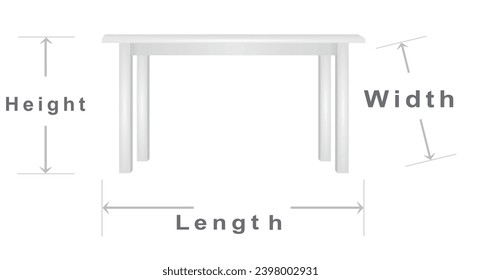 Icono de dimensiones de elementos domésticos. vector 