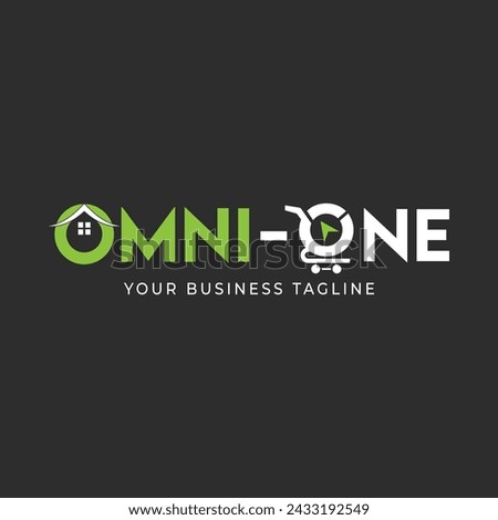 Household items online e-commerce shop logo vector design