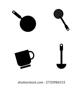 ícones de vetor de eletrodomésticos e cozinha