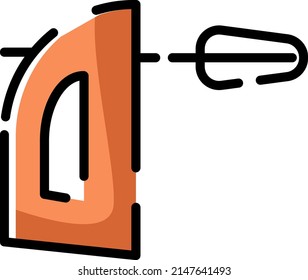 Mezclador doméstico, ilustración, vector sobre fondo blanco.