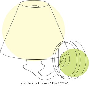 Household objects, lamps and fixtures. Isolated on white background, set, flat style. Brace