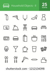 Household Objects Line Icons