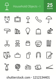 Household Objects Line Icons