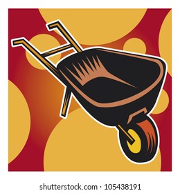 Household objects, on a colorful background