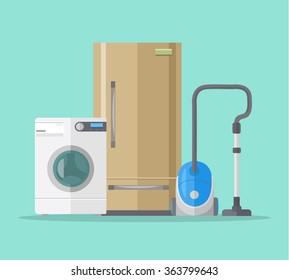 Household objects. Vector flat illustration
