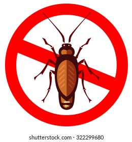 household pest - cockroach in pure style