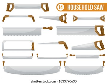 Ilustración de diseño de vectores de sierra doméstica aislada en fondo blanco