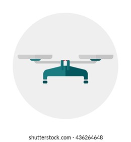 Household scales on a grey background. Objects isolated on background. Flat and cartoon vector illustration.