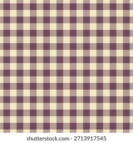 Fundo de vetor sem emenda familiar, usa textura de padrão de cheque. Loja de tecido xadrez tartan têxtil na paleta de cores claras e rosa.