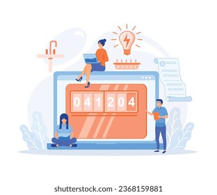Household services online. Utility bills. Regular payments as gas, water, electricity, heating, flat vector modern illustration