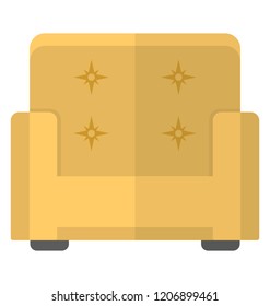 
Household sofa having arms is comfortable sitting icon 
