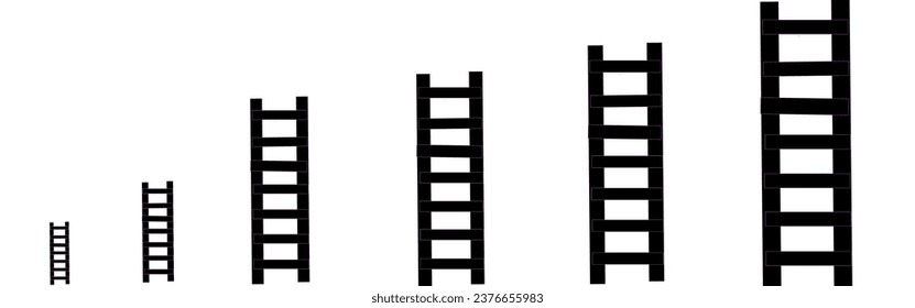 household stairs vector illustration low to high 