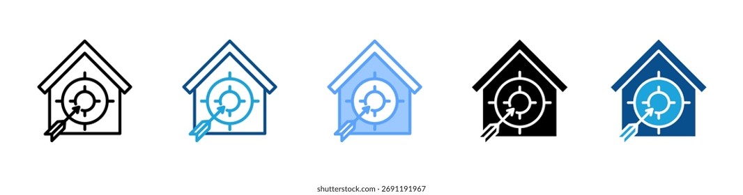 Household Target icon sheet multiple style collection