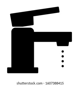 household toilet water faucet icon vector