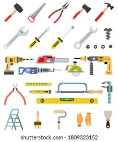 Household tools vector colorful isolated icons