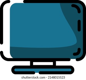 Household TV, illustration, vector on a white background.