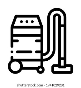household vacuum cleaner icon vector. household vacuum cleaner sign. isolated contour symbol illustration