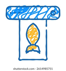 household vacuum sealer doodle icon sketch vector. household vacuum sealer sign. isolated symbol illustration