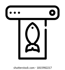 household vacuum sealer line icon vector. household vacuum sealer sign. isolated contour symbol black illustration