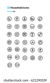 Household vector icons