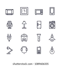 Household vector icons in line style