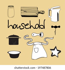 household vector illustration, eps 10
