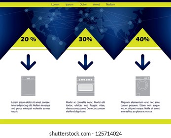 Household website template design with huge discounts