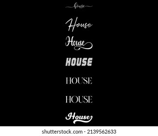 Housein el estilo de las 7 letras creativas diferentes